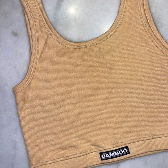 Bamboo underwear nude ribbed bra top - Picture 3 of 3